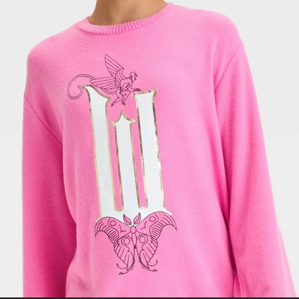 WICKED X GIRLS SOFT SWEATER - PINK SIZE XS (NEW WITH TAGS)